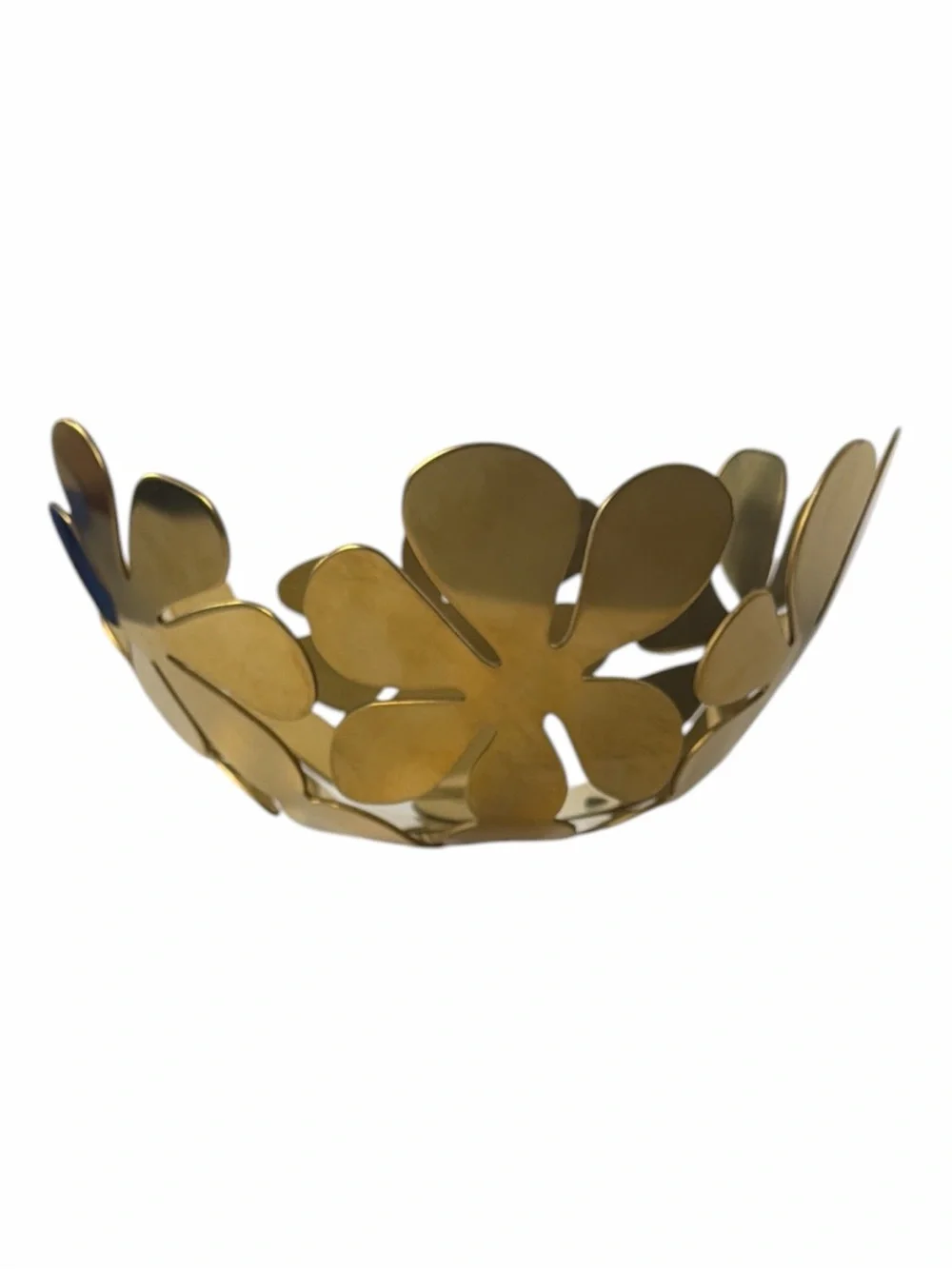 IKEA STOCKHOLM Gold Metal Floral Bowl | Monika Mulder Centerpiece Decor